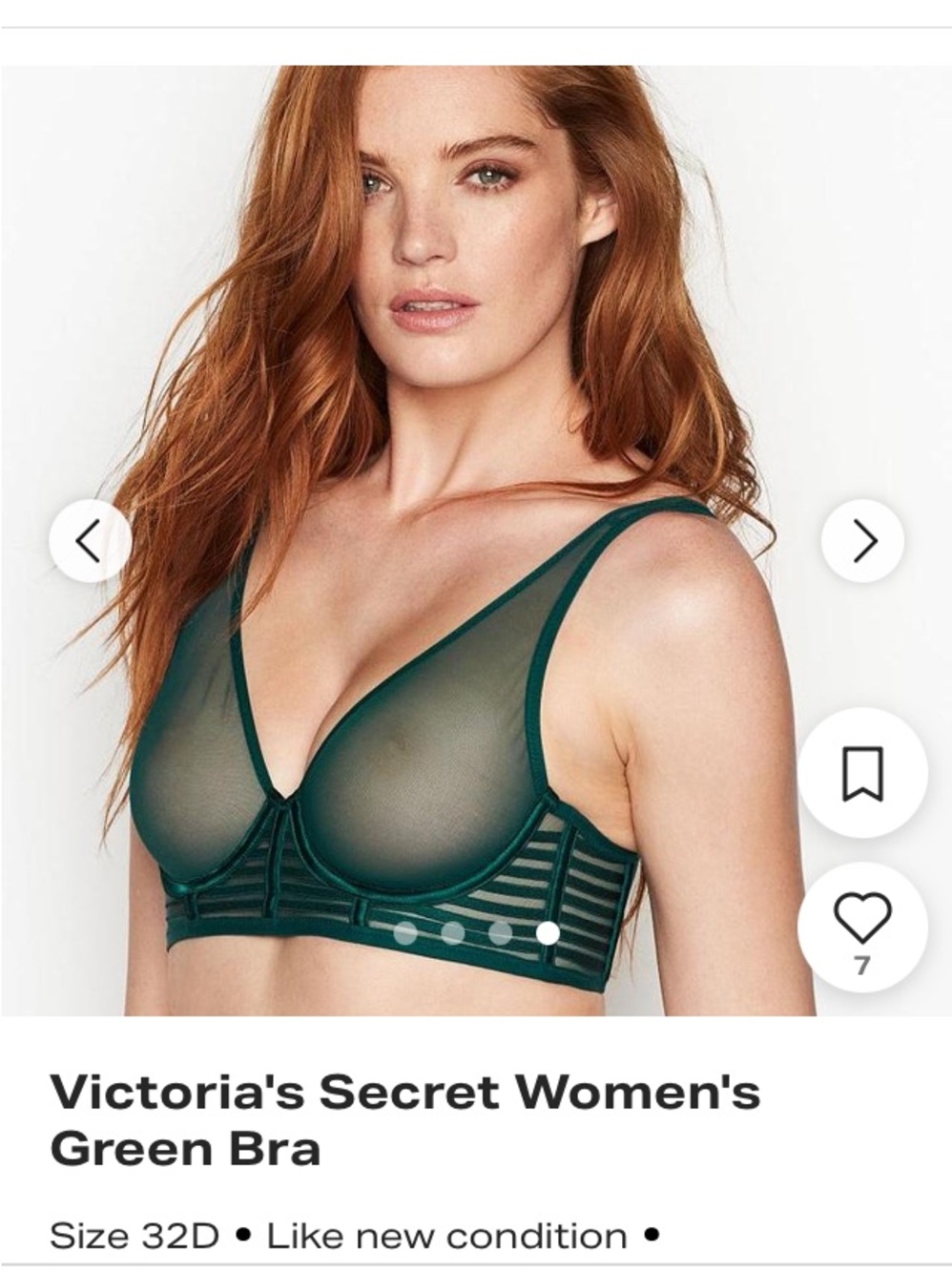 Super Sexy! Victoria Secret Green Bra 32D Like New